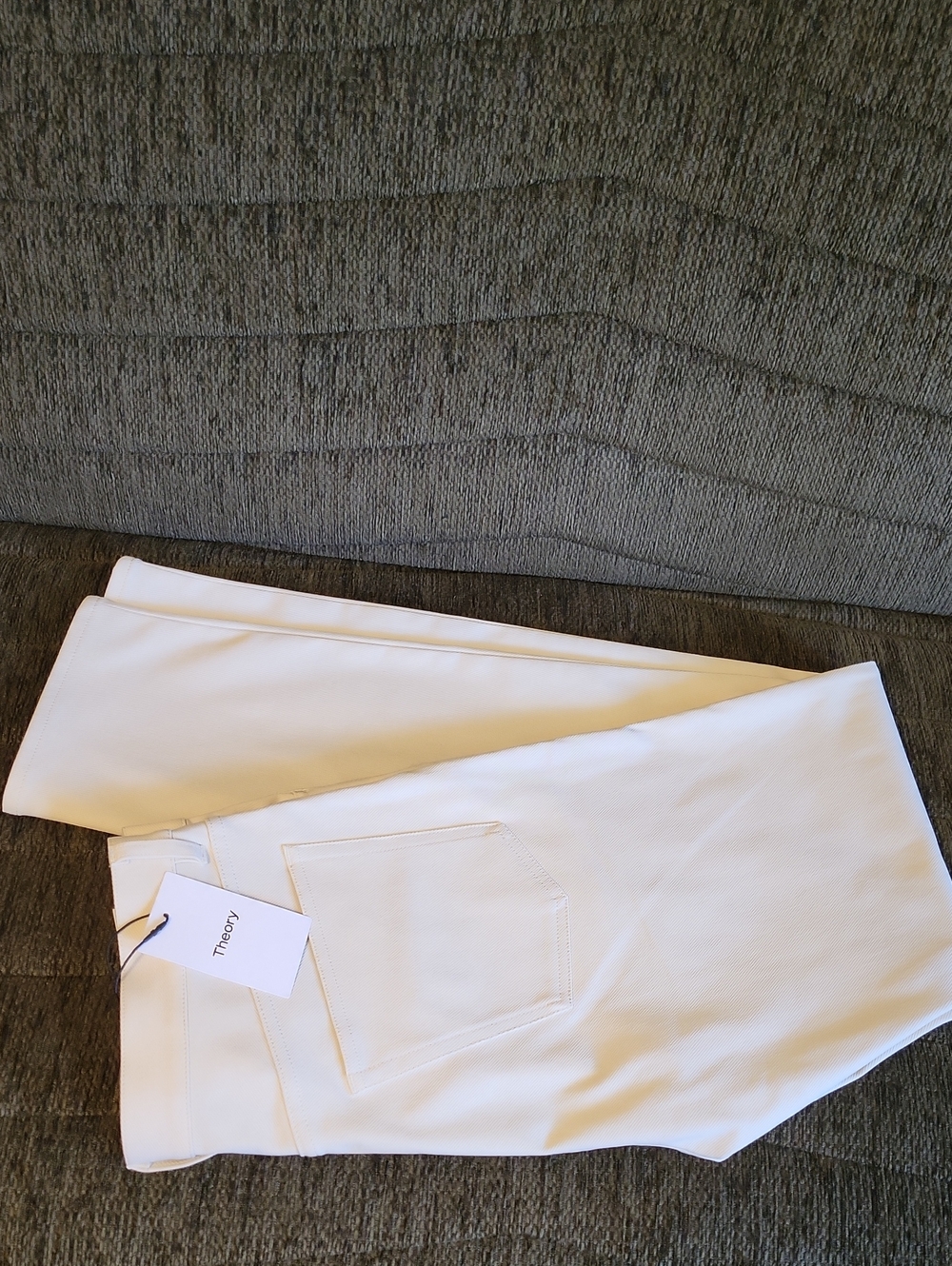 Theory Baxter 5 Pockets Neoteric Twill, Ivory